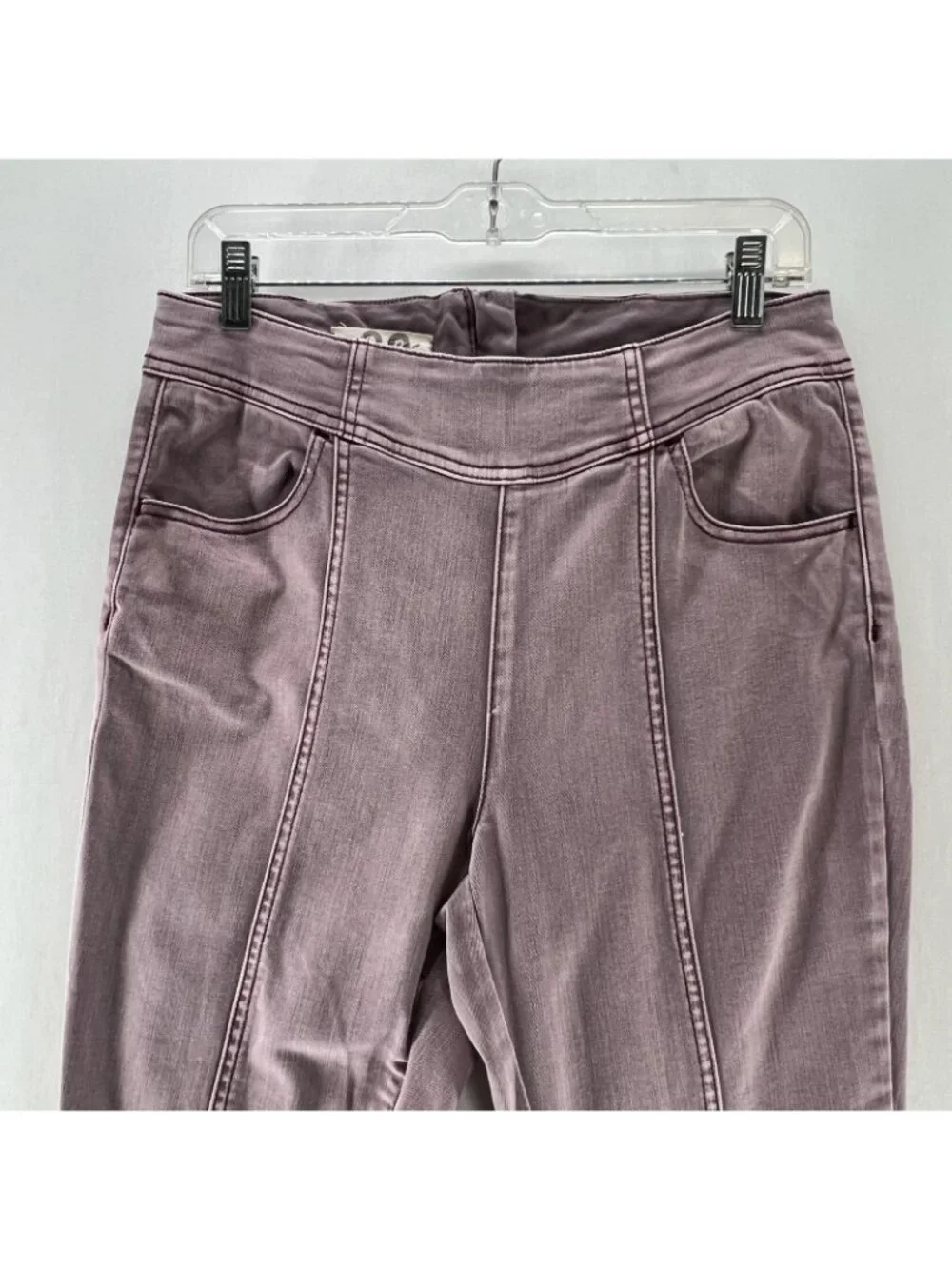 We The Free Mercury Skinny Jeans Size 29 High Rise Seam Ankle Zip Stretch Purple